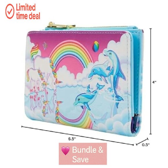 Faux Leather Wallet with 7 Card Slots, 3 Compartments, 4x6.5 Inches - Picture 3 of 7